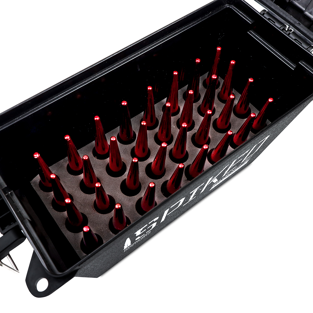 Mishimoto Spiked Lug Nuts, M12x1.5, 20-PC Set, Red | eBay